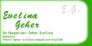 evelina geher business card